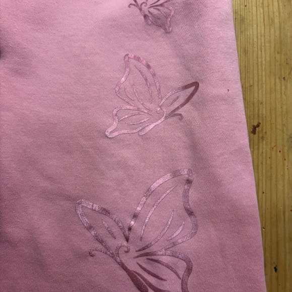 Wicked Butterflies Pink Sweatpants – Size L (10–12) - Picture 2 of 7